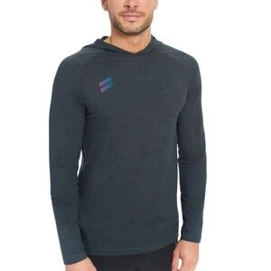 HURLEY Gray Long Sleeve Pullover Performance Hoodie Top L